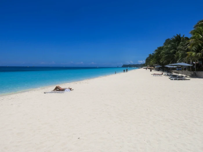 body of water near white sand boracay philippines 2k 4k