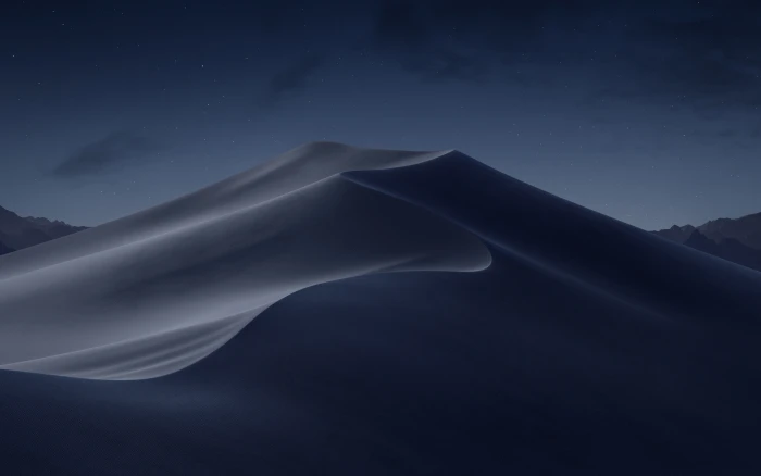 macOS Mojave Night Desert sky hand human blue body part 2k 4k