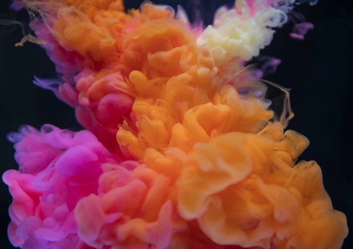 Orange White and Pink Smoke Digital Wallpaper art artistic 2k 4k