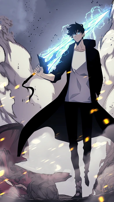 Solo Leveling Sung Jin Woo manga anime boys 2k