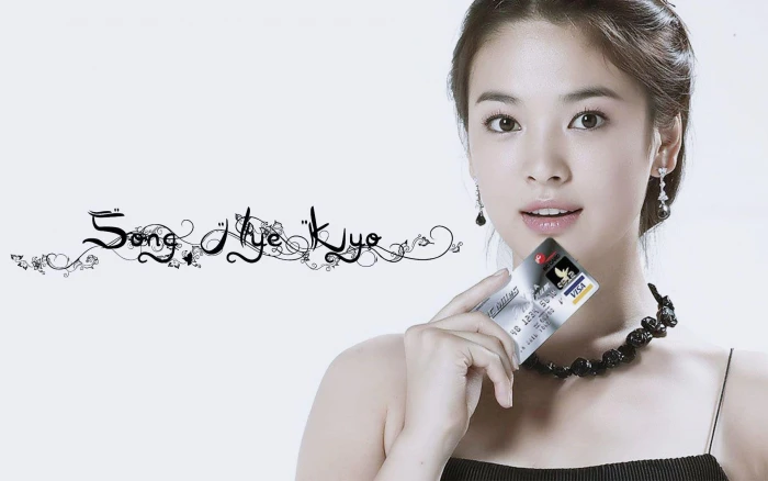 Song Hye Kyo Actress silver and black card south korean actress 6 2k
