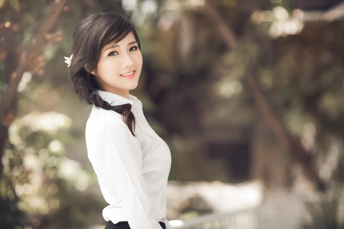 Women Asian Black Hair Braid Depth Of Field Girl Korean 2k