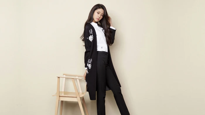 women Korean model Asian black outfits Seolhyun 2k