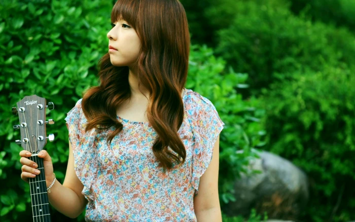 Girl Nature Asian Guitar Beauty Kpop Singer Korean Juniel 2k