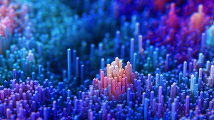 pink and blue corals abstract cyan backgrounds technology 2k 4k
