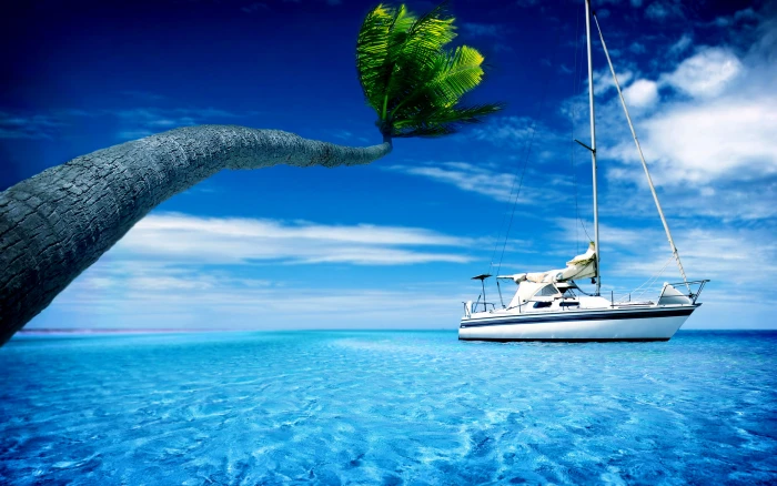 Tropical beach Yacht 2k