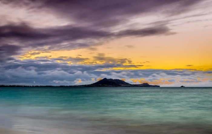 clear watered beach during sunset kailua 2k 4k 5k