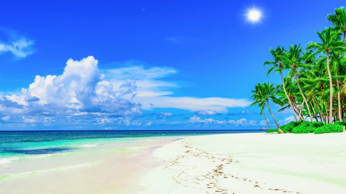 ocean vacation holiday summer cloud azure sunshine horizon 2k 4k