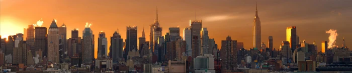 brown and white high rise buildings New York City triple screen 2k 4k 5k