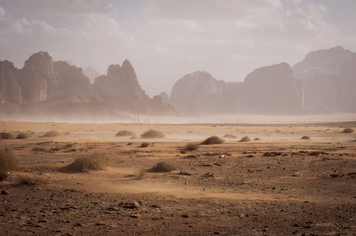 dusty desert valley ground nature soil outdoors jordan sand 2k 4k