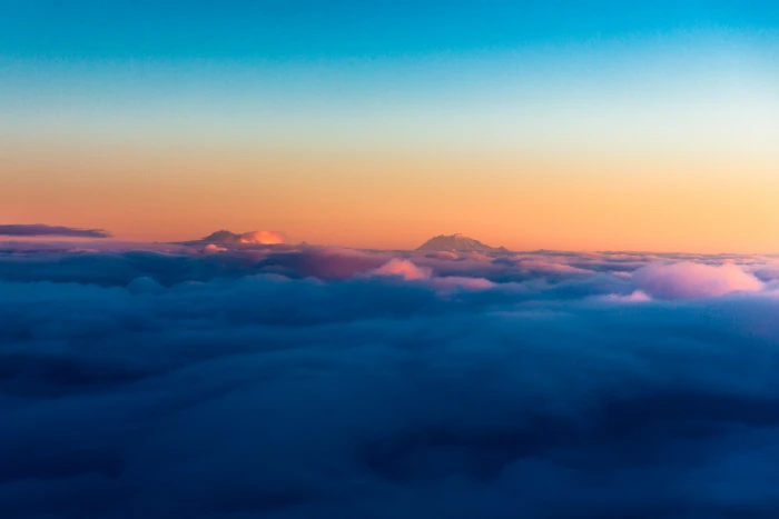 aerial view of sea clouds sky sunset sunrise above cloud 2k 4k 5k