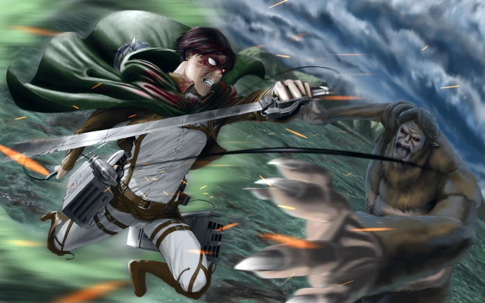 Anime Attack On Titan Beast Levi Ackerman Zeke Yeager 2k 4k