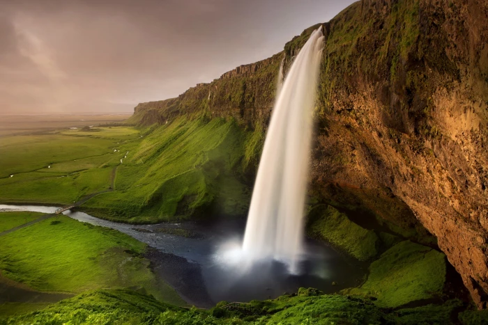 Nature Scenery scenics nature water waterfall beauty in 2k