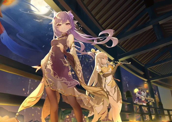 Genshin Impact keqing genshin impact anime girls Ningguang 2k 4k