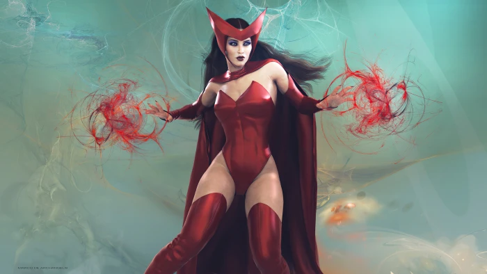 women superhero Scarlet Witch 2k 4k