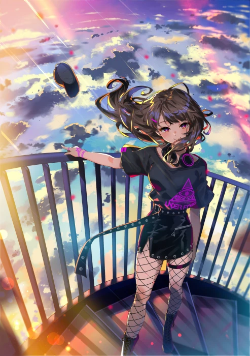 anime girls digital art artwork portrait display 2k