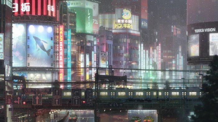 anime Japan Tenki no Ko city Weathering With You rain 2k 4k