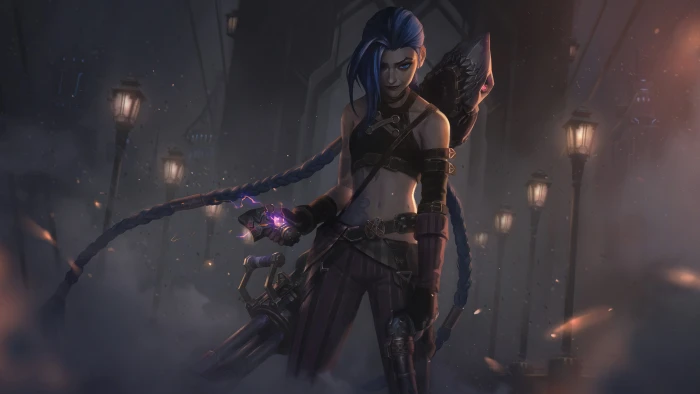 Arcane Jinx League of Legends Riot Games GZG digital art 14 2k 4k 5k 8k