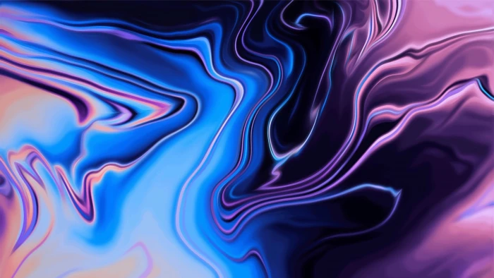 blue purple digital art fractal electric line 2k 4k 5k