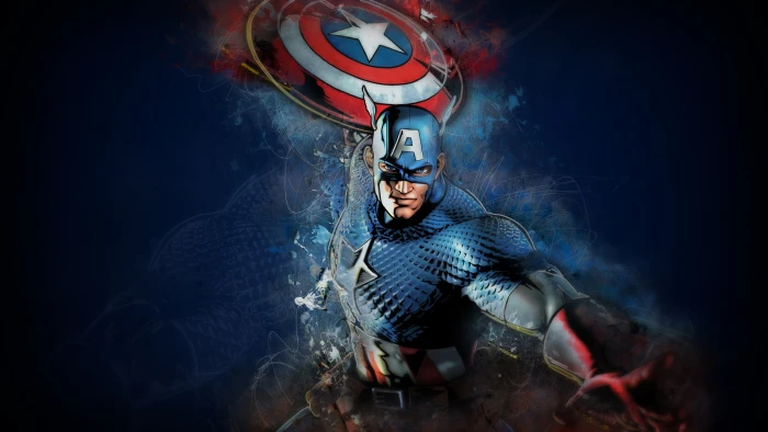 fantasy Marvel comics Captain America digital art artwork 2k 4k