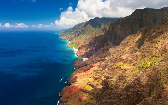 Hawaii Beach background sea ocean sunny 2k