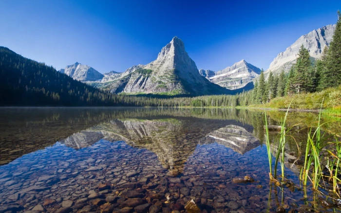 nature landscape mountains Glacier National Park Montana 2k