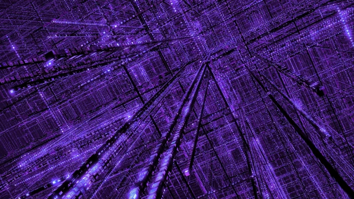 purple lines lights grid abstract glowing Digital Blasphemy 2k