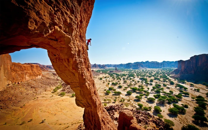 rock climbing Arizona USA landscape desert nature 2k