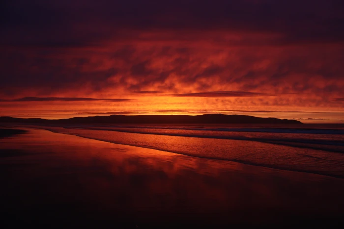 sunrise scenery sunset red blood Red Flag scenics nature 2k 4k