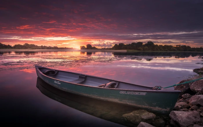 Sunset Lake In The Valley Of Loire France Landscape Photography For Desktop Hd Wallpapers Mobile Phones And Computer 2k 4k