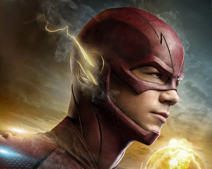 The Flash Action Red Fantasy Clouds Sky Hero Speed Lightning 2k