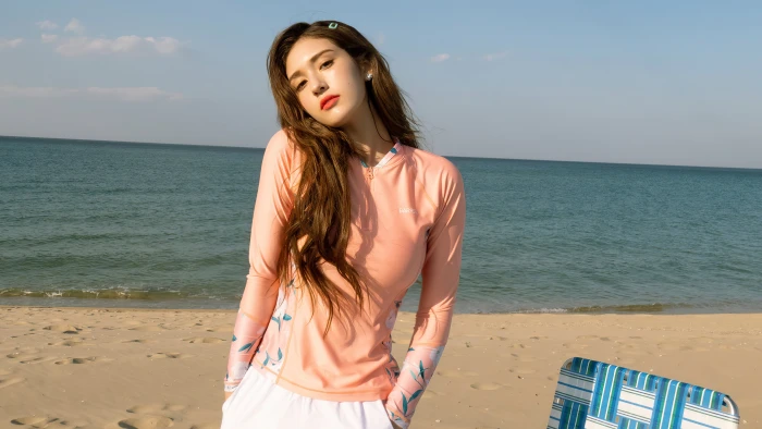 women Asian Somi K pop beach 2k 4k