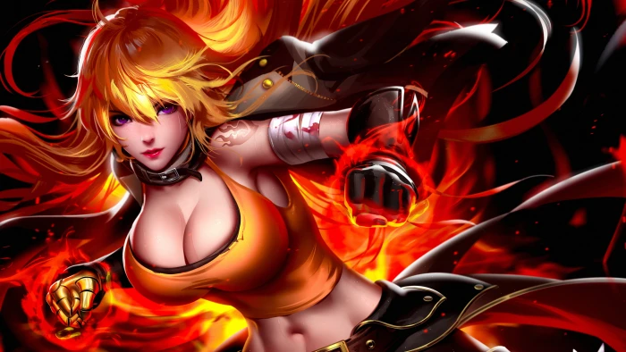 Yang Xiao Long RWBY anime girls character design fantasy girl 2k 4k