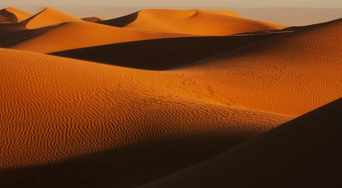 brown desert waves scenery sunset Dunes Africa Morocco 2k