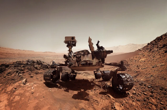 curiosity mars rover land environment nature desert landscape 2k