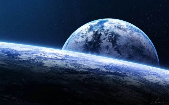 Earth horizon Spacescape HD 2k