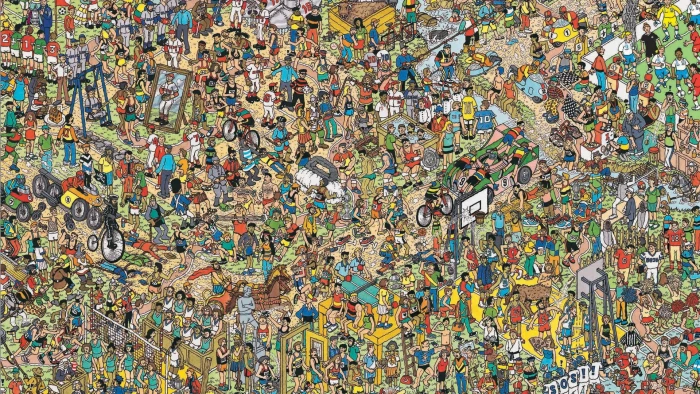 finding Waldo game illustration puzzles Where s Wally multi colored 2k