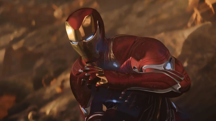 Infinity War Iron Man focus on foreground one person 2k 4k 5k 8k