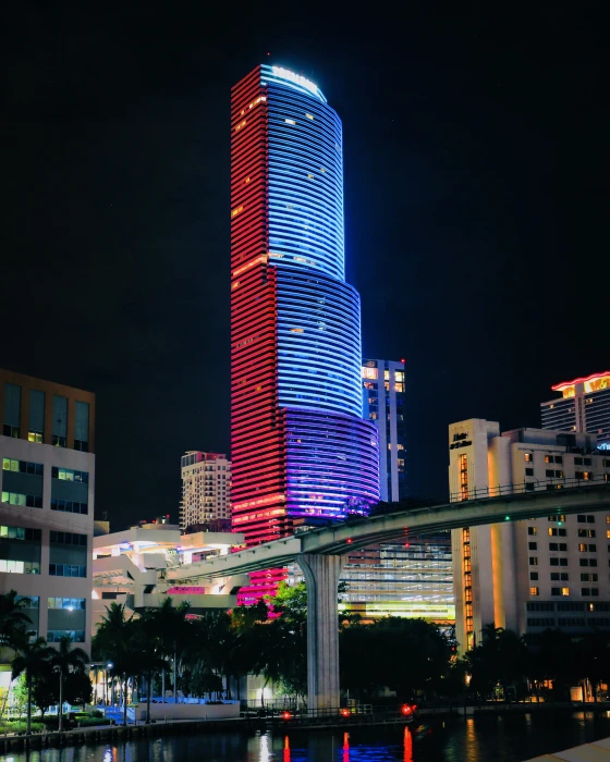 miami united states tower vice city neon colors 2k