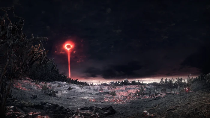 soil and grass covered field during night Dark Souls III nature 2k 4k