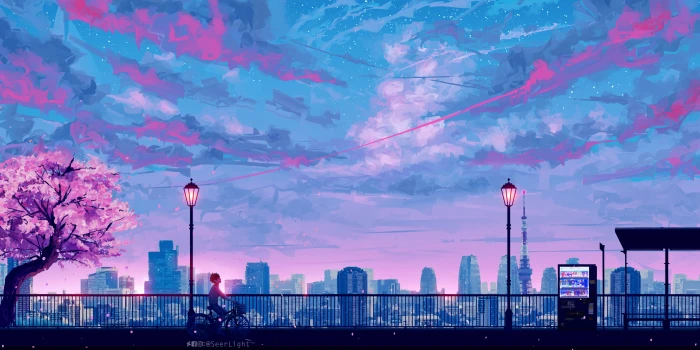 anime cityscape landscape scenery hd deviantart 2k 4k 5k