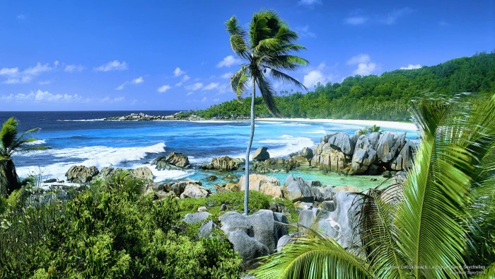Anse Cocos Beach La Digue Island Seychelles Islands 2k