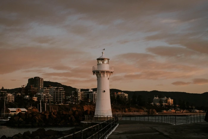 australia wollongong breakwater lighthouse harbour 2k 4k 5k