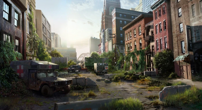 brown medic car The Last of Us video games building exterior 2k