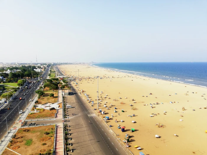 chennai india lighthouse marina madras beach road 2k 4k 5k