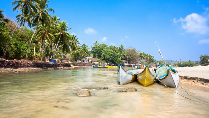 Goa wallpaper India Indian ocean palms boats travel 2k 4k