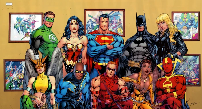 Justice League painting DC Comics superhero Wonder Woman Superman 2k