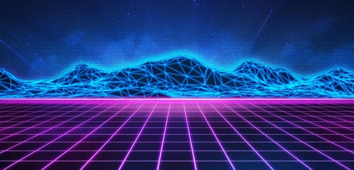 Mountains Music Neon Hills Electronic Synthpop VHS Darkwave 2k 4k