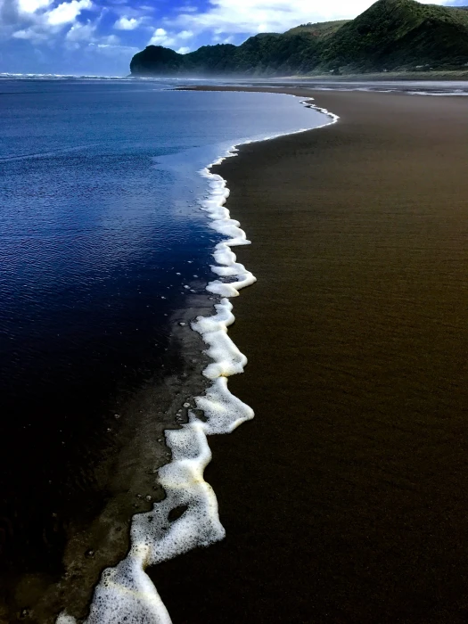 new zealand piha beach north island auckland lockscreen wallpaper 2k