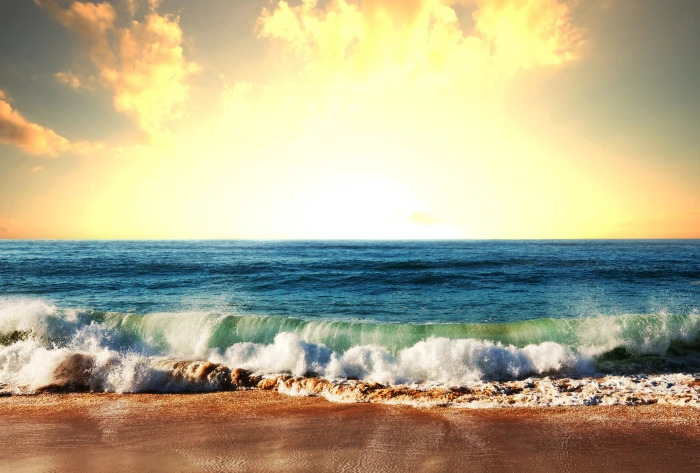 ocean waves sea beach water sky horizon over beauty in nature 2k 4k